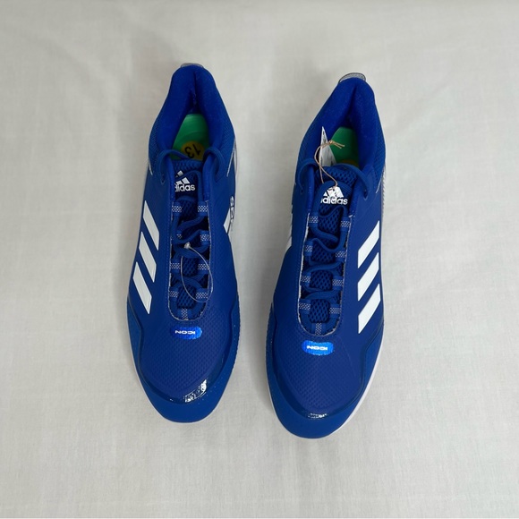 Adidas Icon 7 Mens Low Top Baseball Cleats Blue White FZ1556 NEW Size 13 main image 4